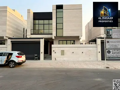 Luxury villa for sale - two floors and a roof terrace with a modern design, featuring 5 spacious be