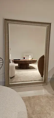 IKEA SONGE Large Decorative Wall Mirror with Silver Beaded Frame 90 x 130 cm