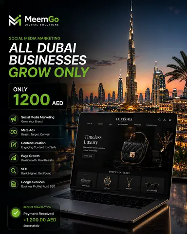 Digital Marketing Package for Dubai Businesses - Social Media & SEO (AED 1,200)