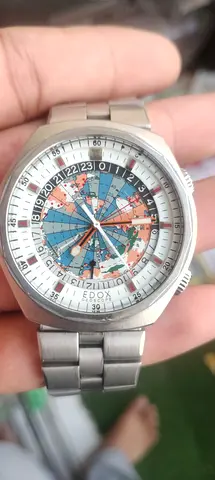 EDOX Geoscope World Time Watch for Man