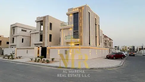 🇦🇪 فيلا زاوية على شارعين في الحليو 2 | 6 غرف ماستر | طابقين + روف | شامل رسوم التسجيل والتمليك