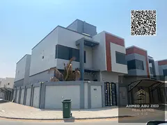 Elegant villa with 5 master bedrooms, 3 with dressing rooms, spacious hall, majlis, kitchen, storage