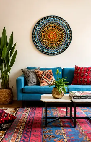 Handmade Dot Mandala Wall Art | Unique Home Decor