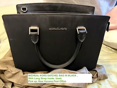 Michael Kors Black Saffiano Satchel with Long Strap - Used