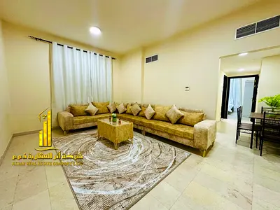 شقه فاخره ثاني ساكن غرفه وصاله مع بلكونه مفتوحه.عجمان الروضه .مفروش بالكامل للإيجار الشهري✨الإيجار يشمل الفواتير والإنترنت وموقف