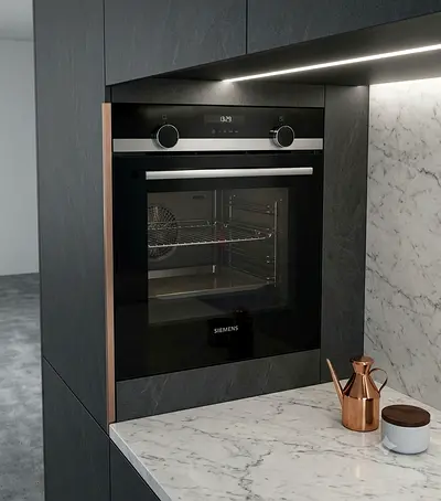 Siemens iQ500 Built-In Electric Oven HB557JYB6M – 66L | 60cm | 8 Cooking Modes | Black