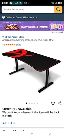 Original Arozzi Arena Gaming Desk - Full Size
used few days
Was Dhs 1189
Now Dhs 700
Dropped 550