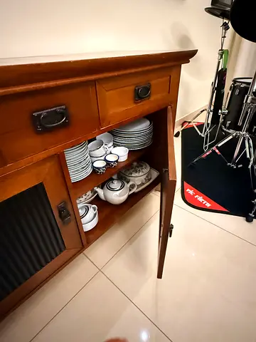 Solid Wood Sideboard / Cabinet with Drawers and Cupboard