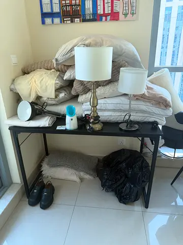 Black wooden table, desk
