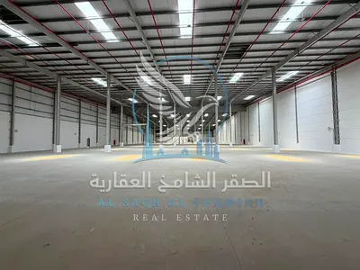 Brand-New 60,000 Sq. Ft. Warehouse for Rent in Al Sajaa | 44 kW Electricity | Full Fire System | 2 Entrances