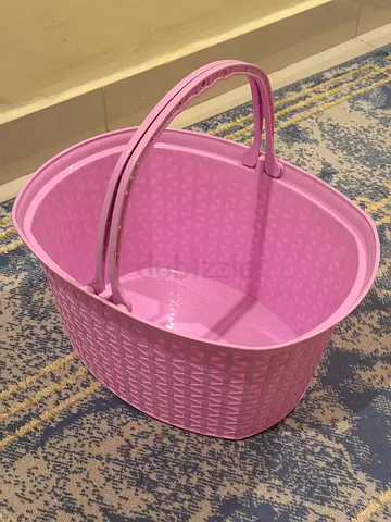 Pink Plastic Bucket For Fruits and Vegetables / Wash Basin with Handle - Perfect Condition
