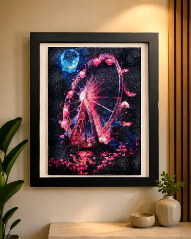 Fairy wheel diamond art decor