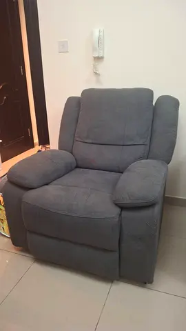 Grey Fabric Recliner Chair