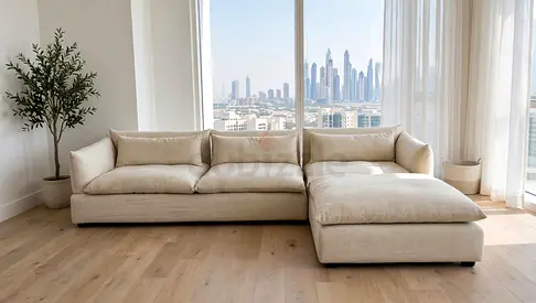 Marina home feather filled sofa Beige
