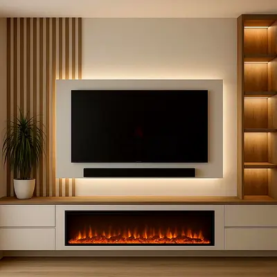 Modern Tv Unit with lights