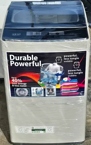 Akai 7.5Top-Quality Fully-Automatic washing machine good price with warranty - Power and Durability!