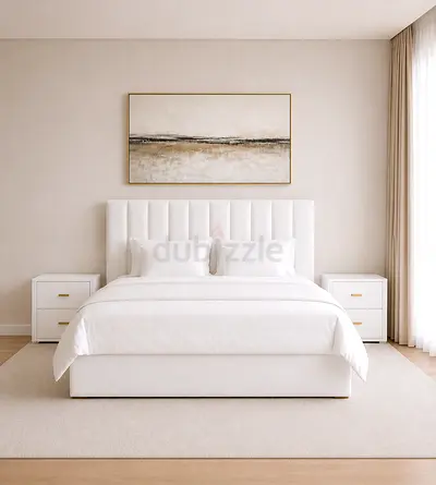 Brand new stylish queen size bed double bed available mattress available