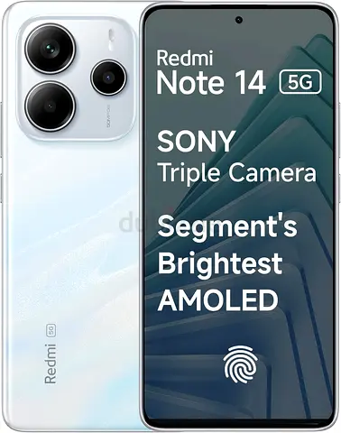 Redmi Note 14 5G 8GB/256GB Mystique White – Complete Box Pack