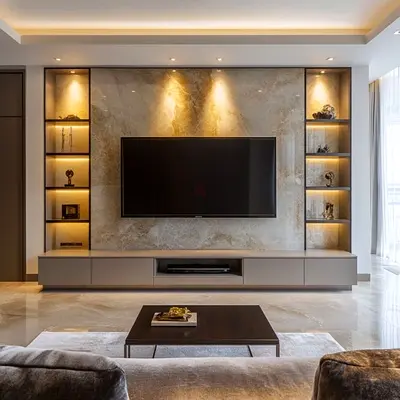 Stylish Tv Unit with Lights