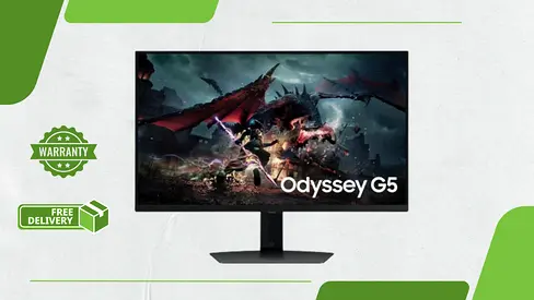 Samsung 27 Inch Monitor Odyssey G5 (G50D), QHD, 165Hz, Gaming Monitor LS27DG502EUX