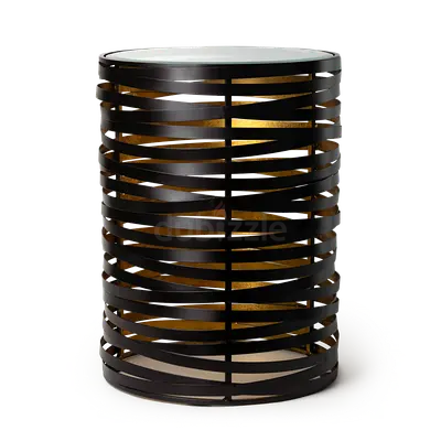 Side TABLE BLACK AND GOLD