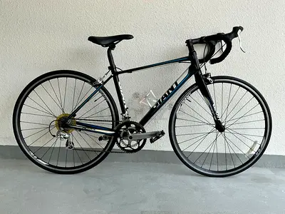 Carbon forks Aluminium Body Giant racing bike 8*2 Shimano Claris Group Set Size 47 Fully serviced