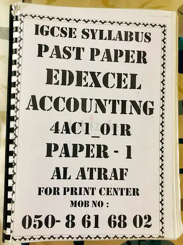 IGCSE Accounting P1 Past paper booklet