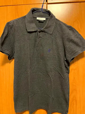 Versace Grey Men's Polo Shirt - Medium, Great Condition