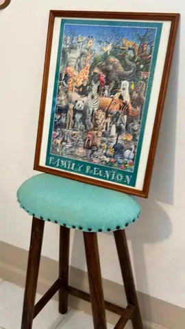 Framed 'Family Reunion' Animal Puzzle Print