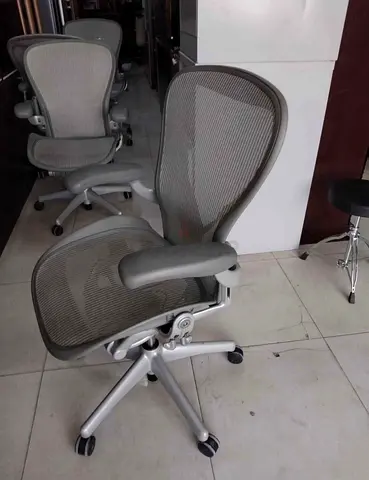 Herman Miller Ergonomic Mesh Office Chair - Grey, Adjustable (Good Condition)