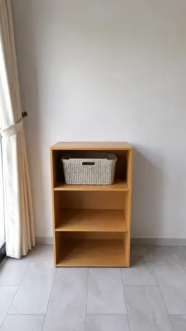 Ikea 3-Shelf Wooden Bookcase / Storage Shelf - Light Oak