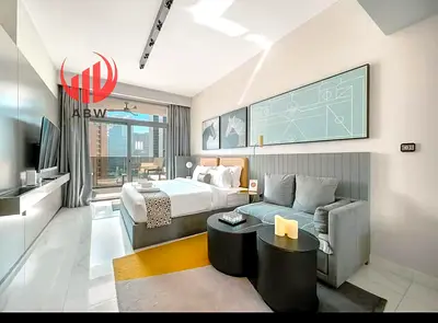 Furnished Studio | MAG 318 | Balcony & Pool Access