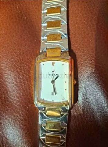 Titan Two-Tone Rectangular Men's Dress Watch