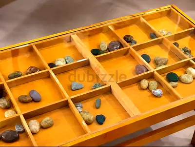 Glass Top Wooden Display Coffee Table