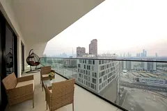 Furnished 3BR Apartment | Binghatti Creek | Balcony & City View