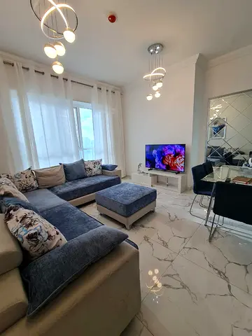 Furnished 1BHK apartment for monthly rent in Ajman - Al Rashidiya - Oasis Towers ✔️ Includes all bills and internet, gym, swimming pool, and parking