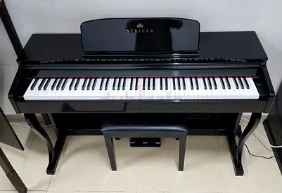 The Steiner DP-800 is a premium cabinet digital piano featuring an 88-key standard hammer action key