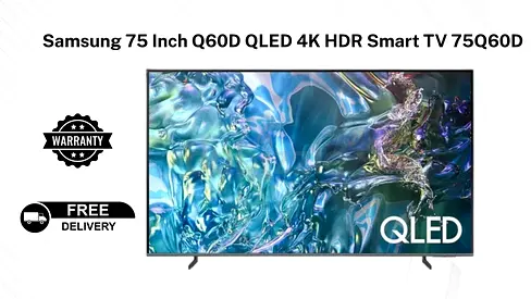 Samsung 75 Inch Q60D QLED 4K HDR Smart TV 75Q60D