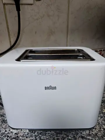 Braun 2-Slice Toaster - White, Good Working Condition
