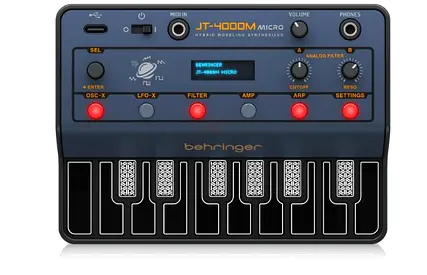 Behringer JT-4000M MICRO Portable 4-Voice Hybrid Synthesizer with 2 Analog Model - Brand New