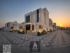 Luxury corner villa for sale in a prime location, featuring elegant design, spacious areas, and high