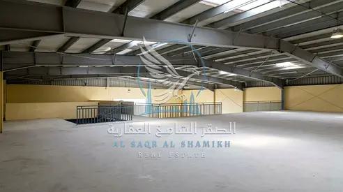 10,000 Sq Ft Warehouse for Rent in Al Sajaa | G + Mezzanine | 3-Phase Power | AED 380,000