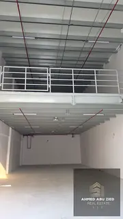 Warehouse with mezzanine for annual rent in Al Jurf Industrial Area 3 - 3000 sq ft - Suitable for al