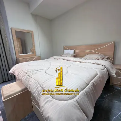 استوديو فاخر مطبح شبة منفصل مفروش فرش فندقى للايجار الشهرى بعجمان - الراشدية2 - خلف قصر الحاكم