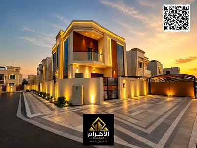 Villa (corner) for sale in Ajman | Al Yasmin area | 5 rooms, majlis, hall and maid's room | Freehold ownership for all nationalities | Price includes