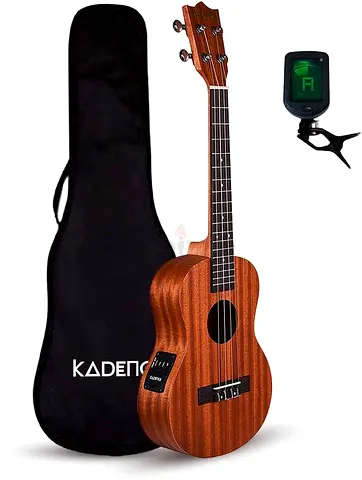 Ukulele Acoustic-Electric 24inch with Bag and Clip Tuner