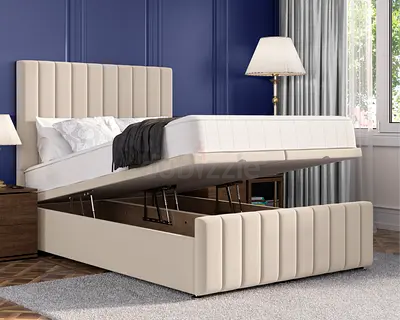 👑✨ Elegant Luxury Bed with Mattress – Premium Hydraulic Storage