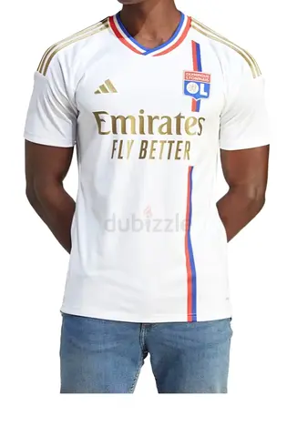 Adidas Olympique Lyonnais Home Jersey - Size XXL (White/Gold)