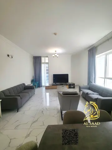 للإيجار السنوي | 3 غرف | 3 حمامات | بلكونتين | صالة مع الفرش