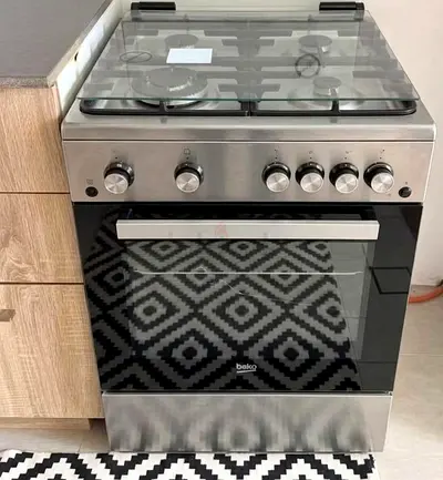 Beko 60 X 60 Cm, 4 Gas Burners Free Standing Gas Cooker, Inox Fsgt61121DXL